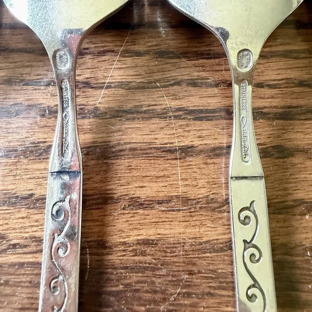 Vintage‎ Oneida Stainless Spanish Court Oval Soup Spoons Flatware Set Of 6